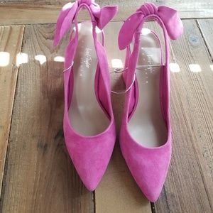 Lord and Taylor Pink block heels sling back sz 7.5